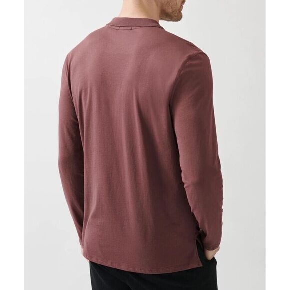 ATM Anthony Thomas Melillo AM4319 GAB Men's Sz Medium Maroon L/S Polo Shirt $115 - Picture 9 of 9
